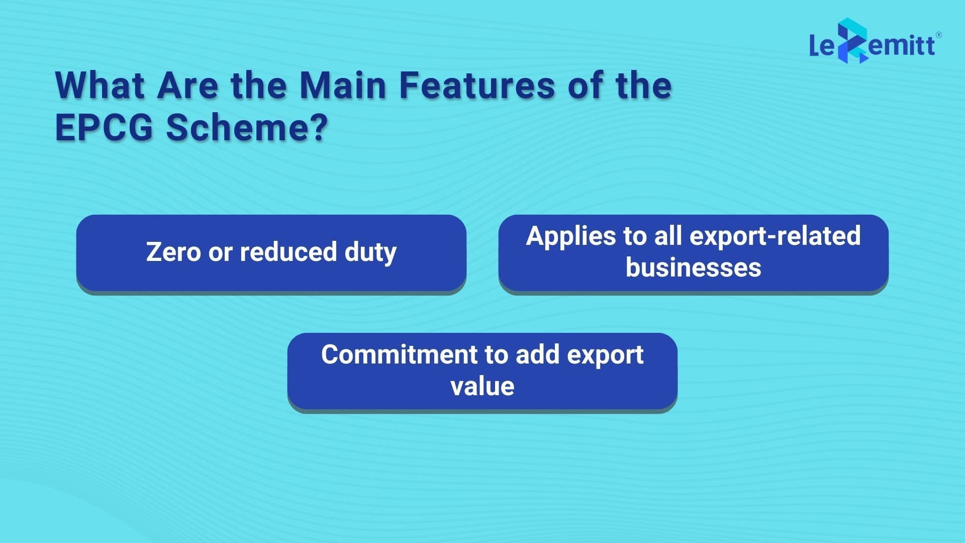 Key features of EPCG Scheme